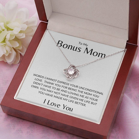 To My Bonus Mom | Unconditional Love Knot Necklace