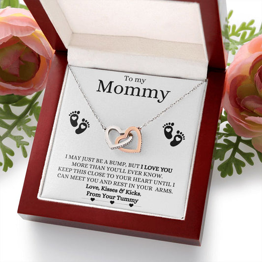 [ ALMOST GONE] To My Mommy | Your Heart | Interlocking Hearts Necklace