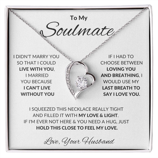 To My Soulmate | I Love You Forever Love Necklace