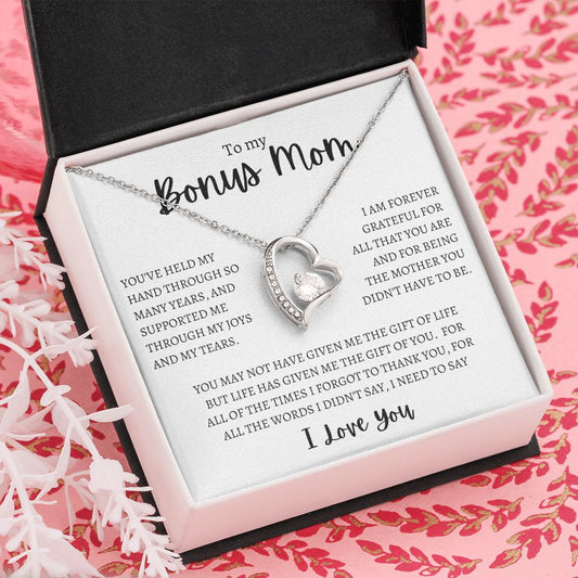 To My Bonus Mom | I Need To Say Forever Love Necklace