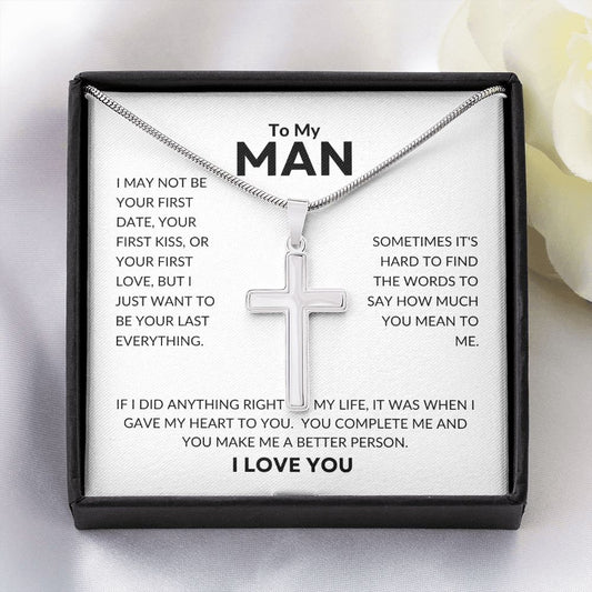To My Man | My Life Cross Necklace