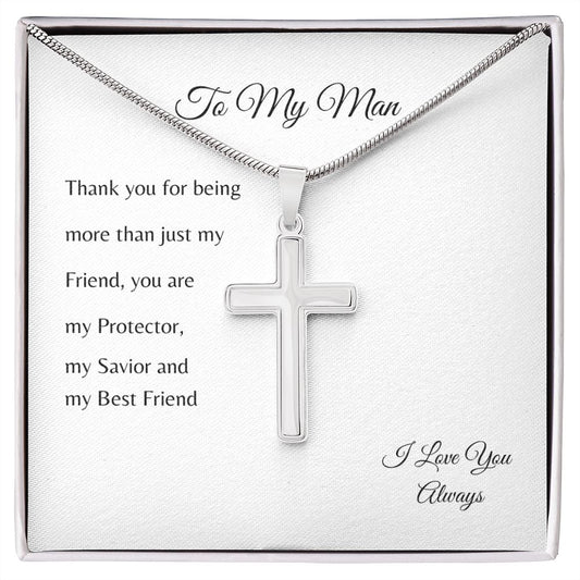 To My Man | My Protector Cross Necklace