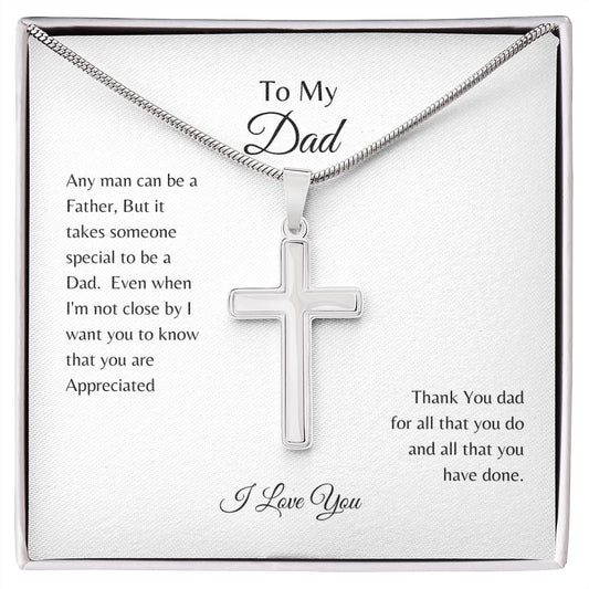 To My Dad | Thank You Cross Necklace
